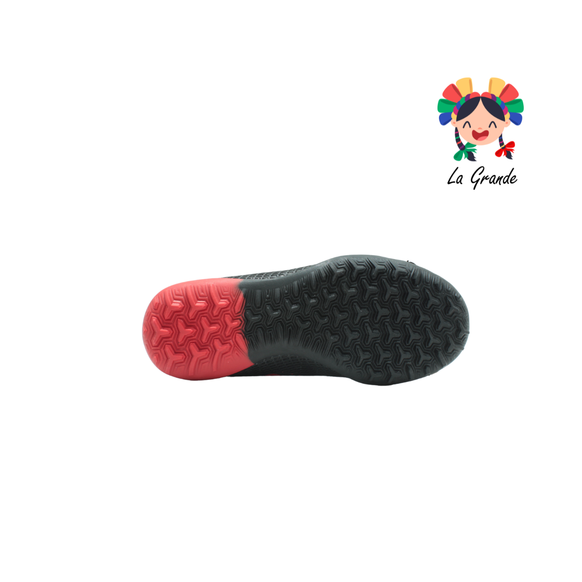 2042M UNION Negro Rojo Tenis de Fútbol Rápido con Calcetín para Niño,Joven y Caballero