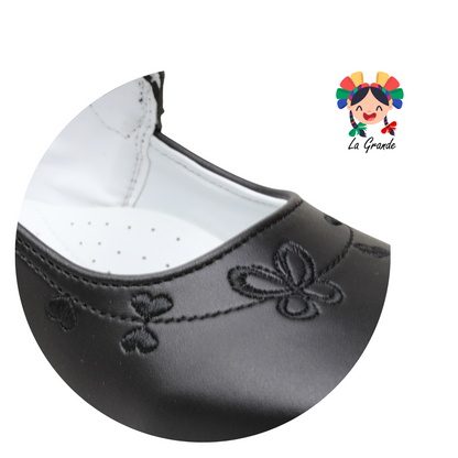 204 ADES Negro Sint Zapato Escolar para Niña