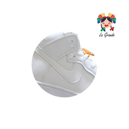 912 CUPRA Blanco Blanco Sintético Tenis Escolar Para Niña y Niño