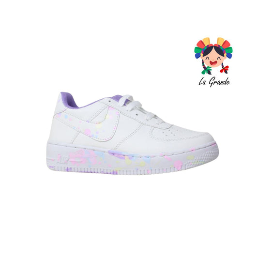 2051 VANNI CLUB Blanco Lila Manchas Sint Tenis Casual para Niña y Dama