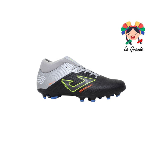 2052T JUNION Negro Plata Oxford Tenis Sint de Fútbol con Tachones para Caballero