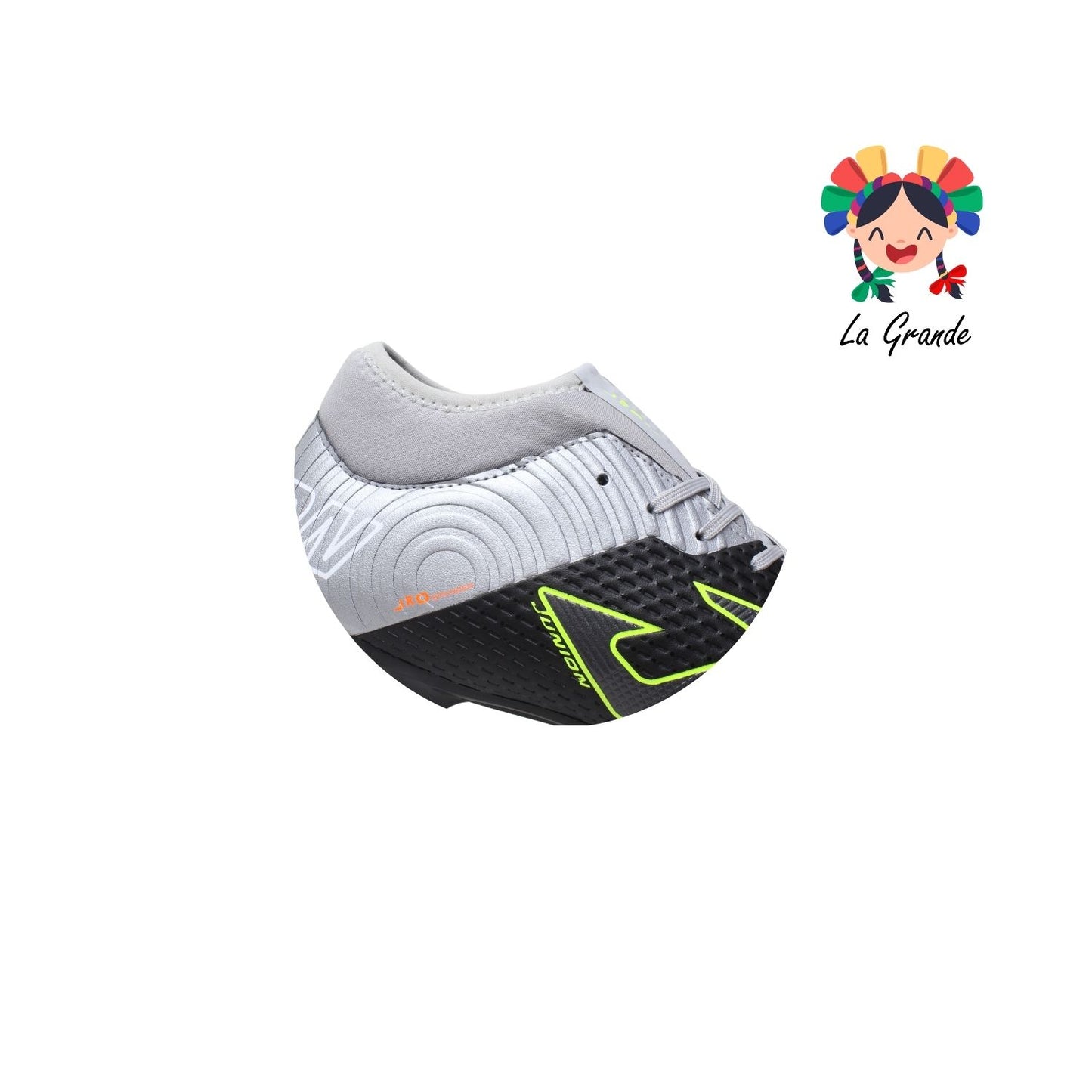 2052T JUNION Negro Plata Oxford Tenis Sint de Fútbol con Tachones para Caballero