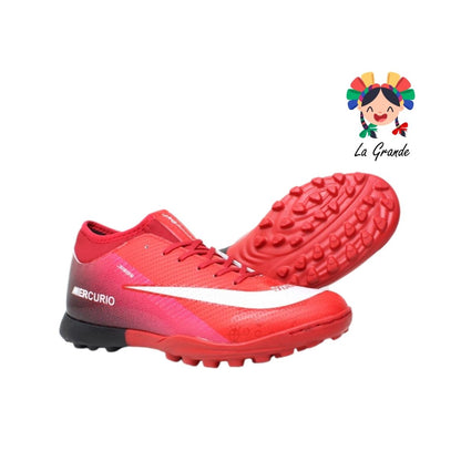 2058M JUNION Rojo Ngo Bco Sintético Tenis de Fútbol Rápido para Caballero