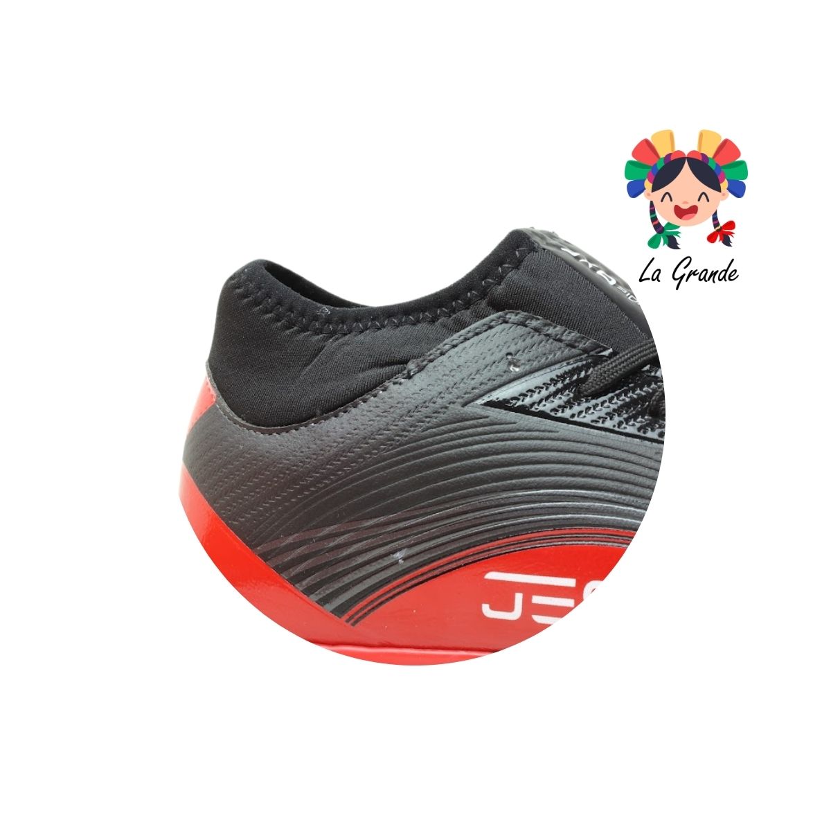 2062 JUNION Ngo Rojo Bco Sintético Tenis de Fútbol Rápido para Dama, Jóven y Caballero