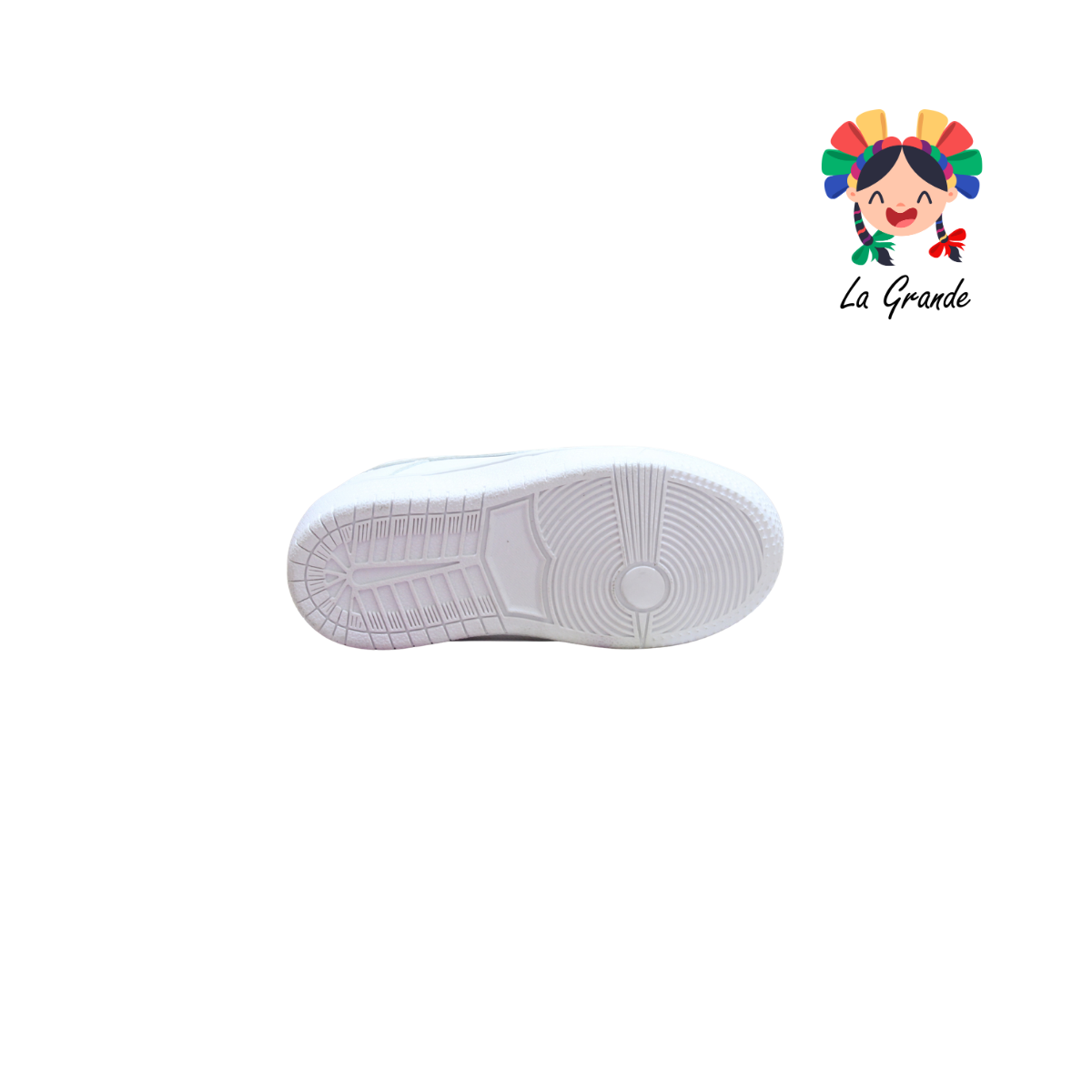 824 CUPRA Blanco Blanco Sintético Tenis Escolar Para Niña y Niño