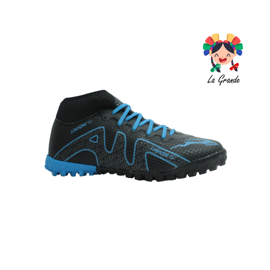 2080M UNION Negro Pastel Tenis de Fútbol Rápido para Joven y Dama