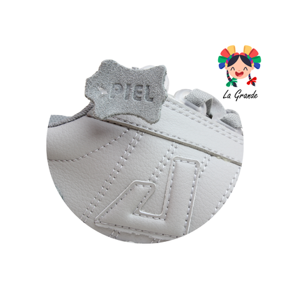 5025 APOORT Gris Piel Tenis Deportivo para Dama, Joven
