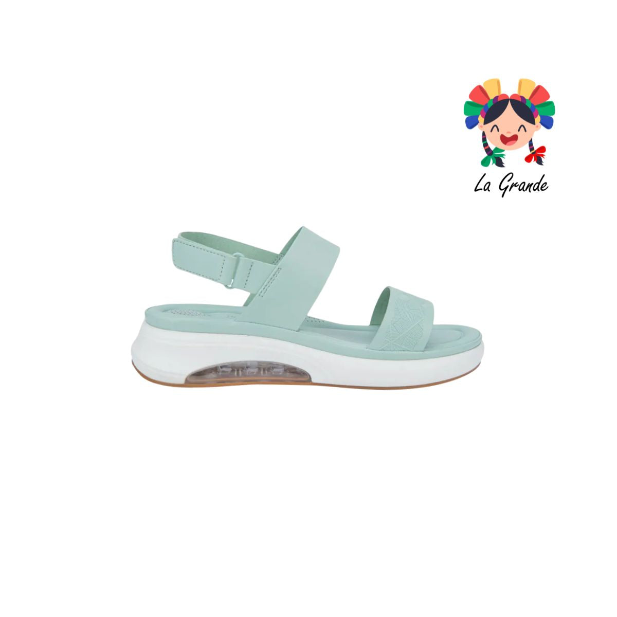 0134 SHOSH Menta Sint Sandalia Casual de Válvula para Dama