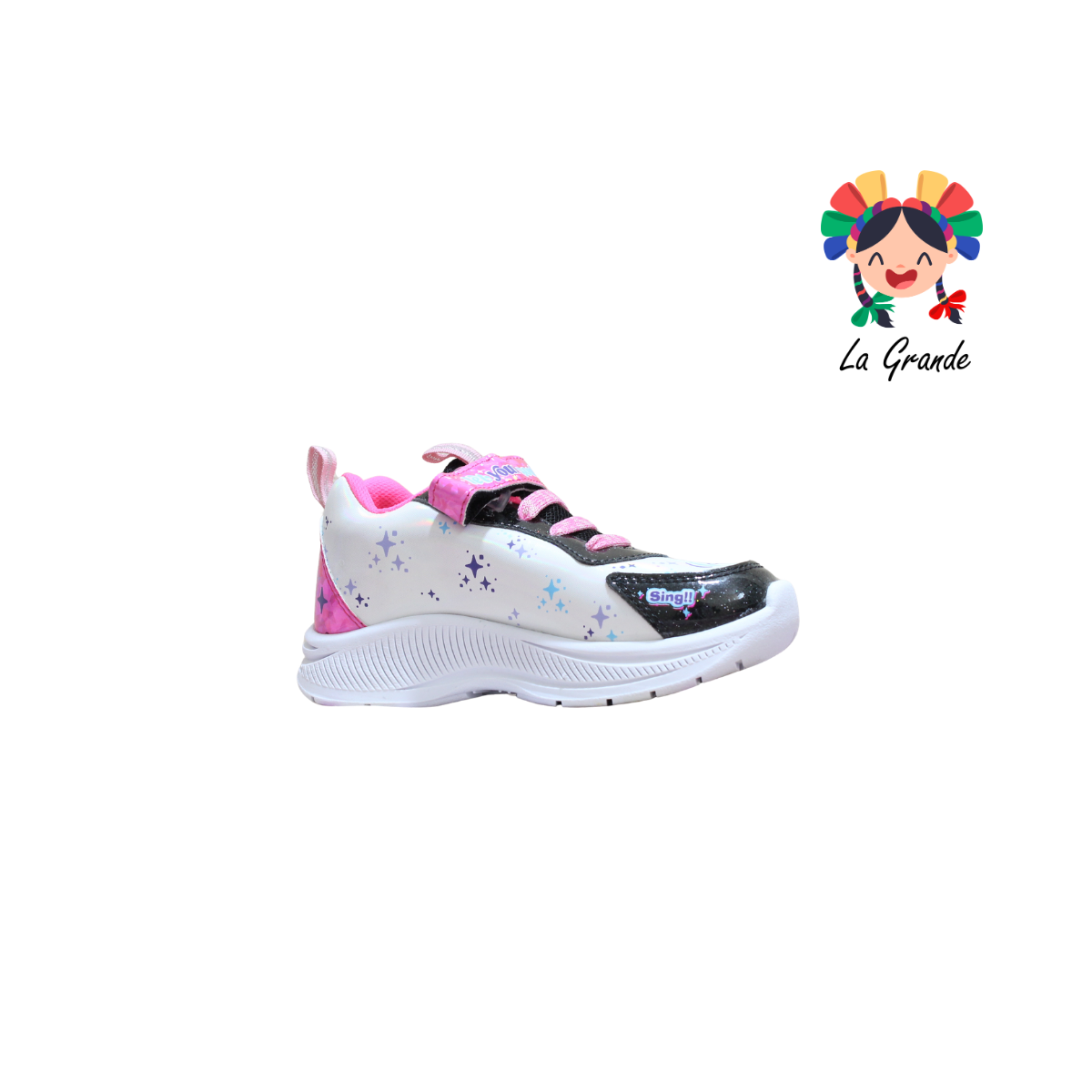 133 Huntri ON KIDS Bco Ngo Fiu Tenis Casual con Luz Led para Niña