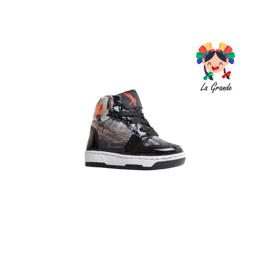 21000 PAOLA RAMIREZ Negro Charol Tenis Casual para Bebe