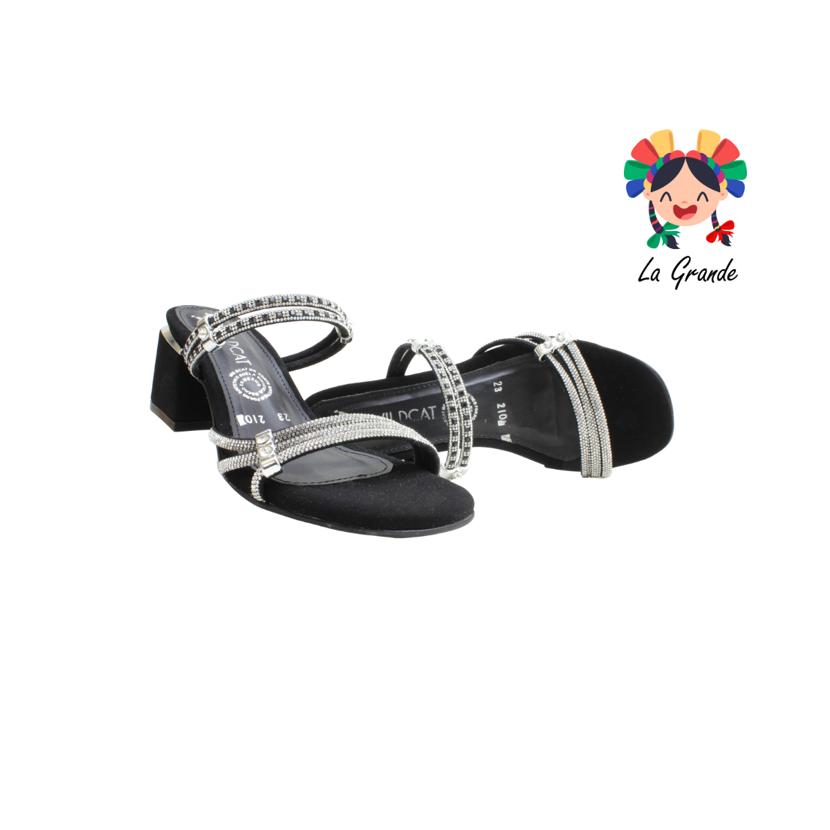 210 WILDCAT Negro Nobuck Zapatilla Casual para Dama