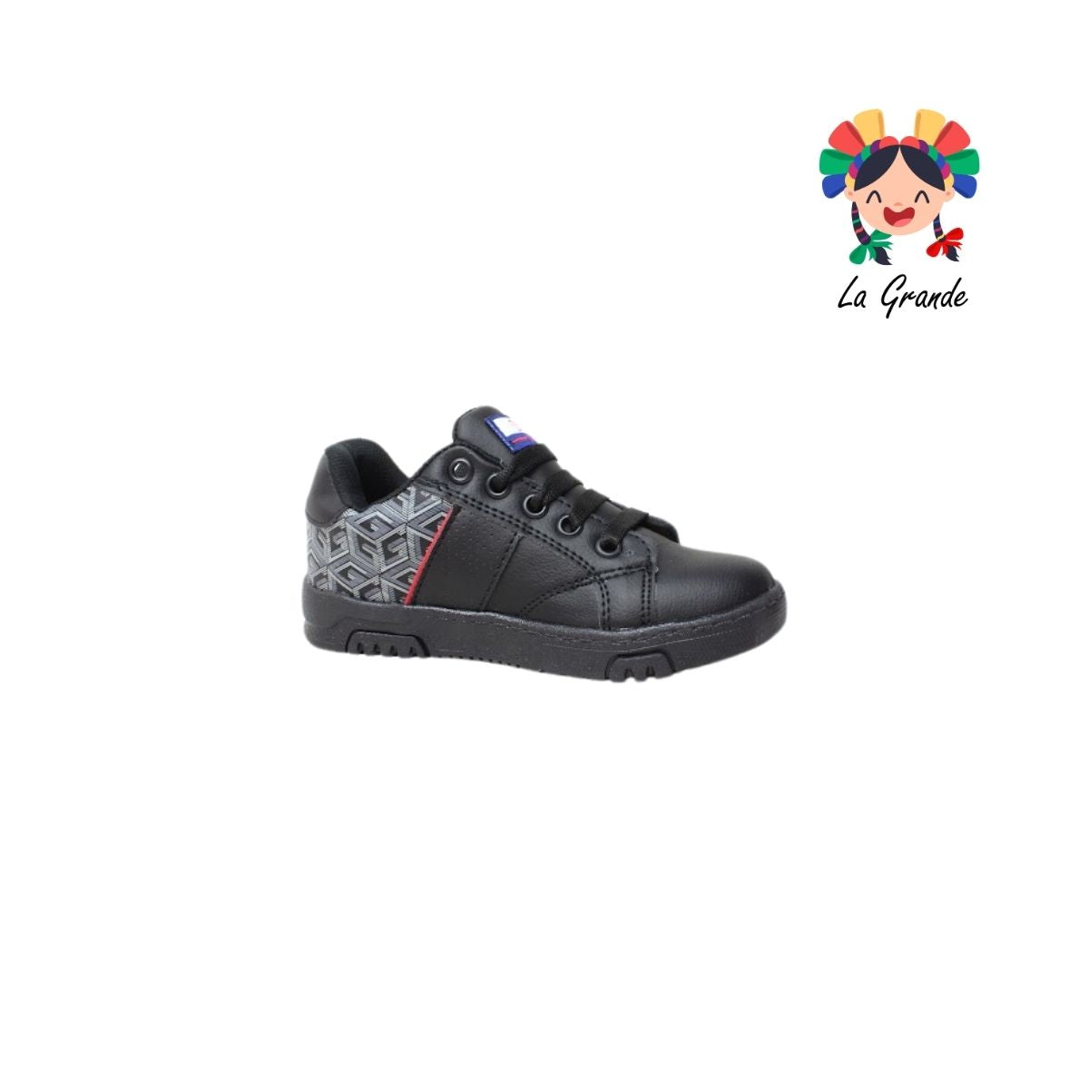 2120 BEBOS Negro Negro Tenis Casual para Niña y Niño