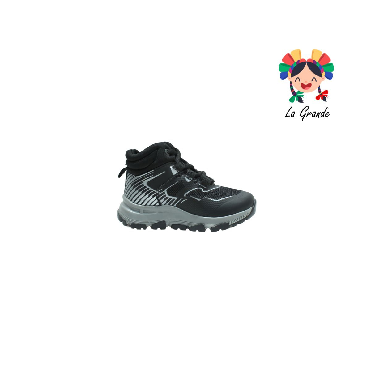 21230 YUYIN Negro Textil Bota de Montaña para Niño