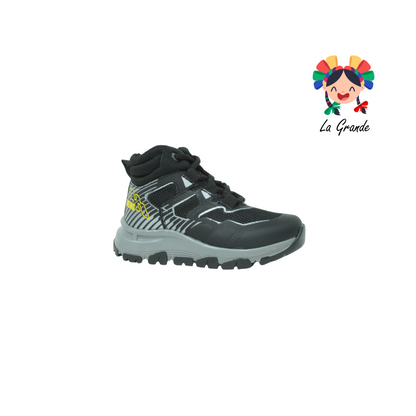 21230 YUYIN Negro Textil Bota de Montaña para Niño