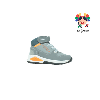 21241 YUYIN Gris Oxford Textil Tenis para Niño y Niña