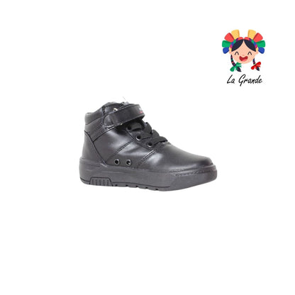 24352 YUYIN Negro Piel Zapato Escolar para Niño