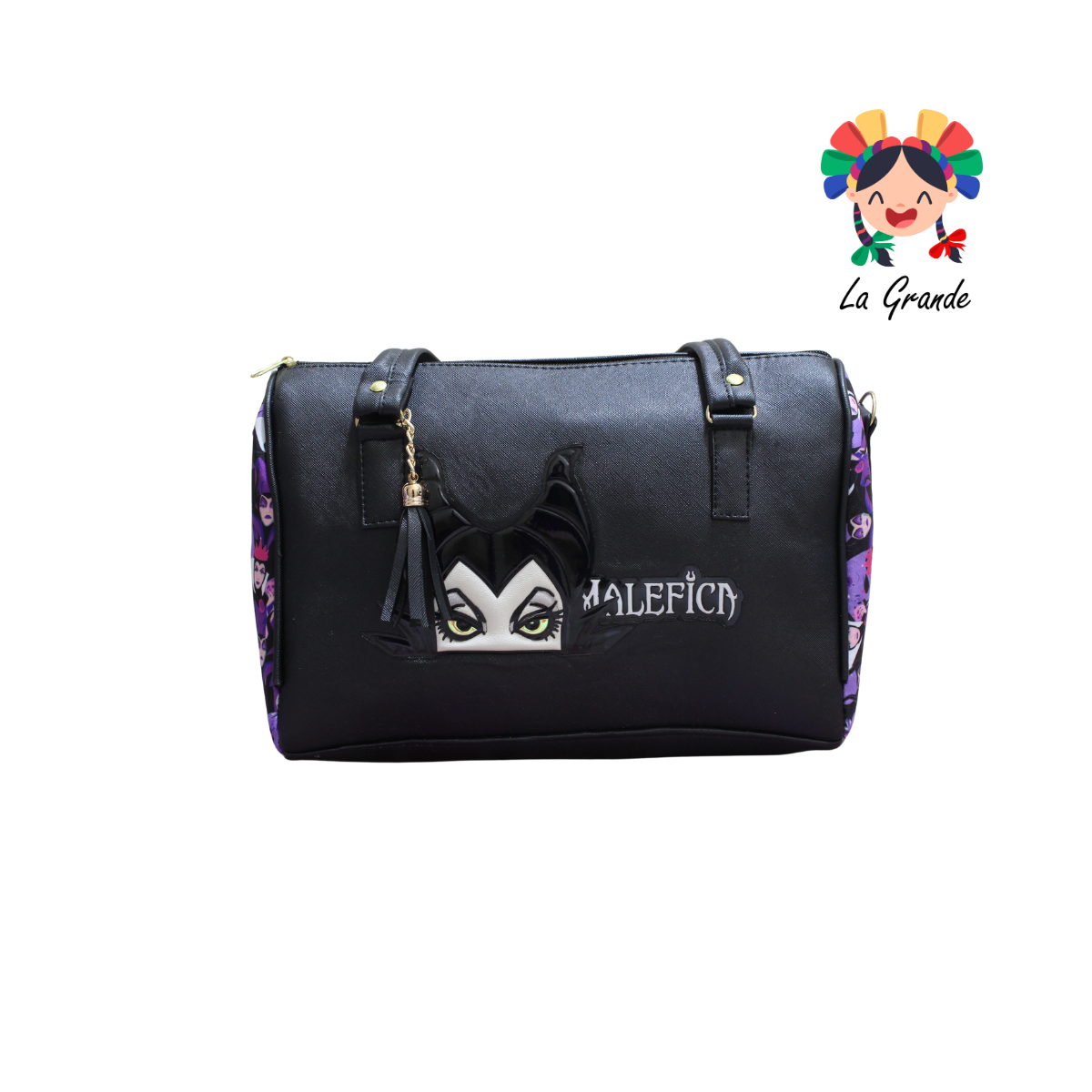032 Mal LUCCIANA Maleta Cuadrada En Color Ngo/Mrdo Casual Para Dama