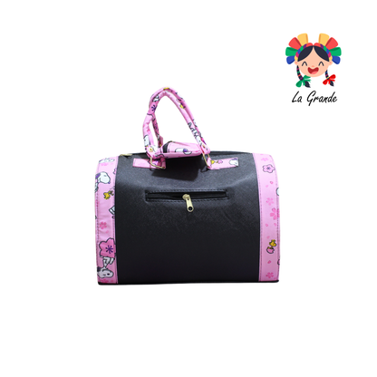 032 Perrito LUCCIANA Maleta Cuadrada En Color Ngo/Rosa Casual Para Dama