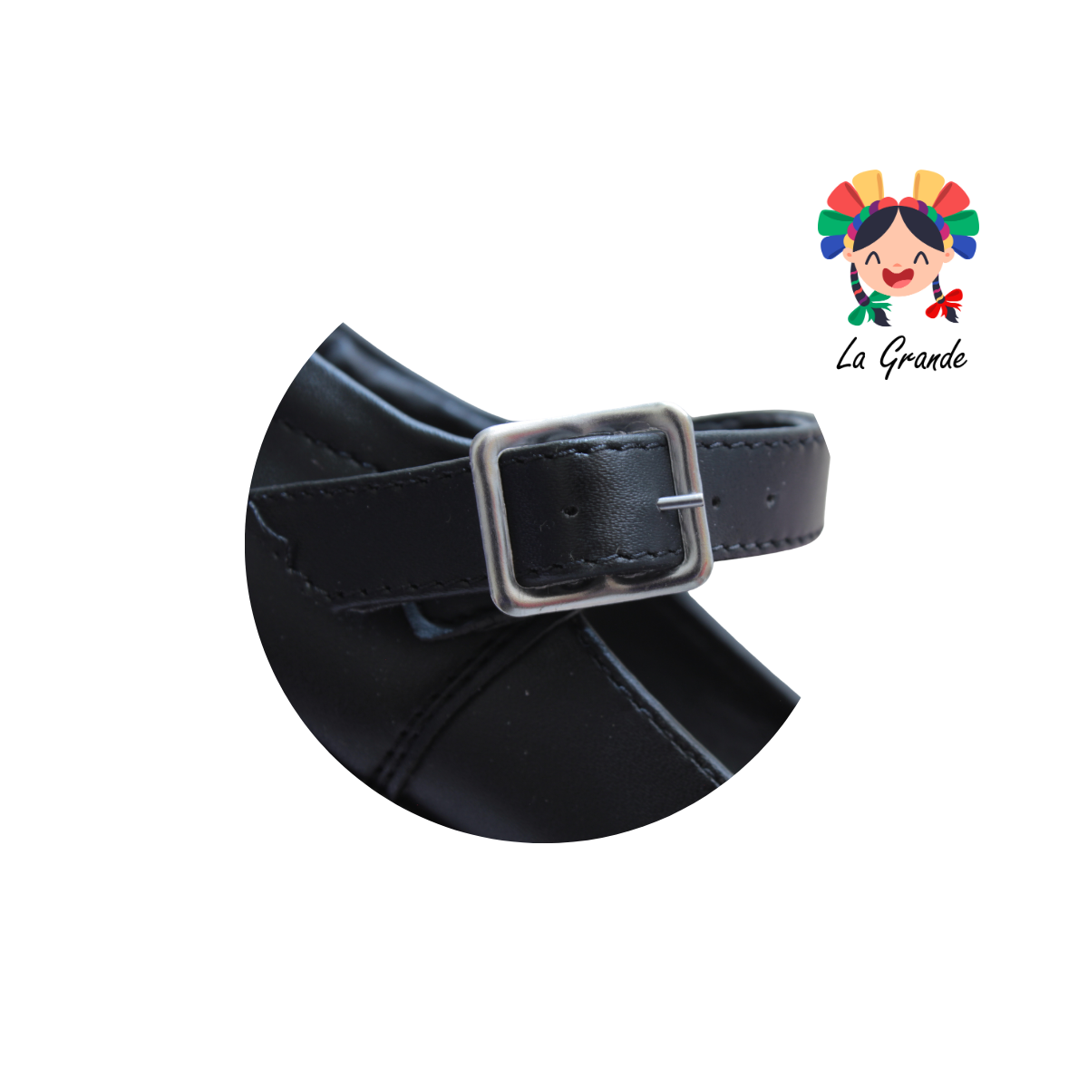 102 DULCE CEREZA Negro Sintético Zapato Escolar para Niña y Dama