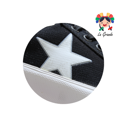 21 LA PAG Negro Blanco Tenis Casual para Dama y Joven