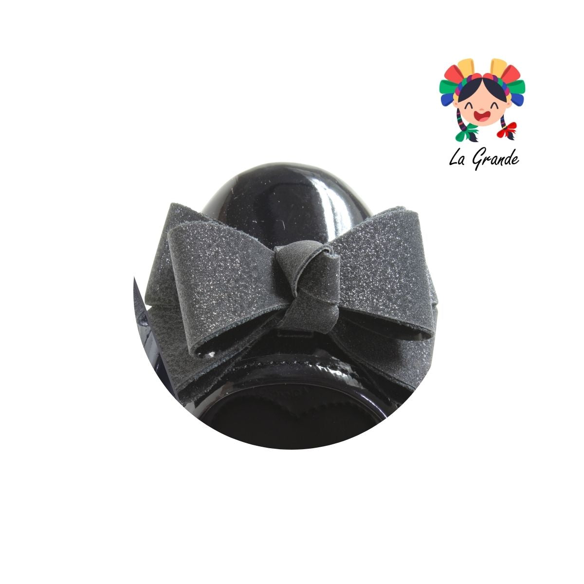 2200 KAROLINE Negro Charol Sintético Balerina para Niña