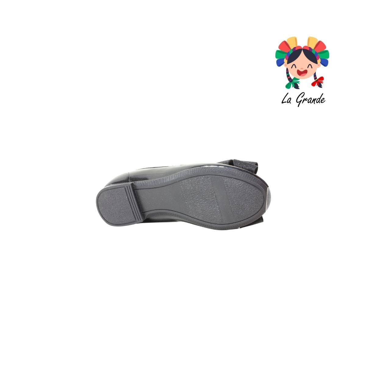 2200 KAROLINE Negro Charol Sintético Balerina para Niña