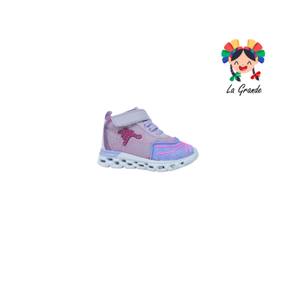 22017 ROJO ARANDANO Lila Rosa Tenis Casual con Luz Led para Bebé