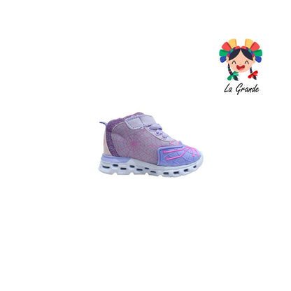 22017 ROJO ARANDANO Lila Rosa Tenis Casual con Luz Led para Bebé
