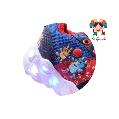 22023 BLUI ROJO ARANDANO Rey Mno Rojo Tenis Casual con Luz Led para Bebé