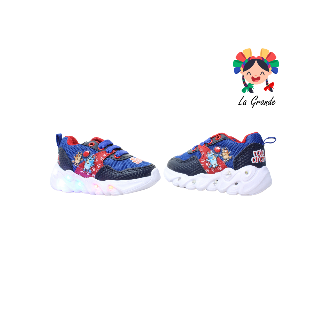 22023 BLUI ROJO ARANDANO Rey Mno Rojo Tenis Casual con Luz Led para Bebé