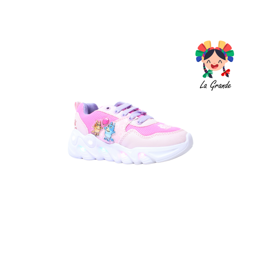22023 BLUI ROJO ARANDANO Rosa Lila Sint Tenis con Luces para Niña
