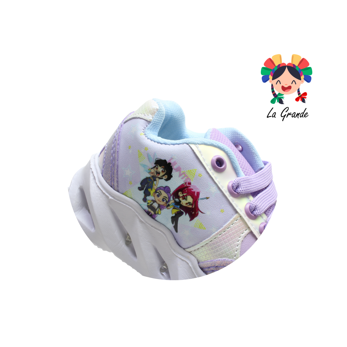 22024 HUNTR ROJO ARANDANO Lila Cielo Sintético Tenis Casual con Luces para Bebé