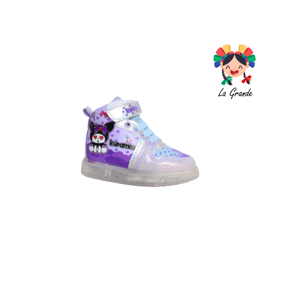 22025 KURUM ROJO ARANDANO Lila Cielo Tenis Casual con Luces Recargables para Bebé