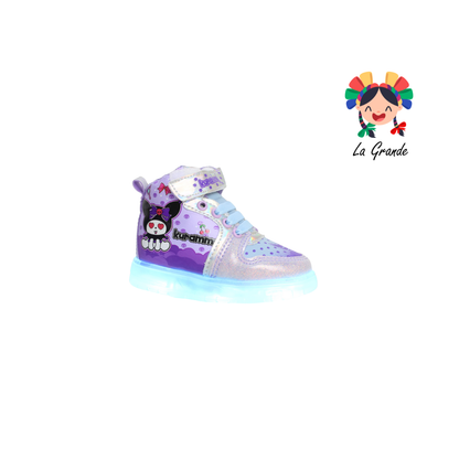 22025 KURUM ROJO ARANDANO Lila Cielo Tenis Casual con Luces Recargables para Bebé