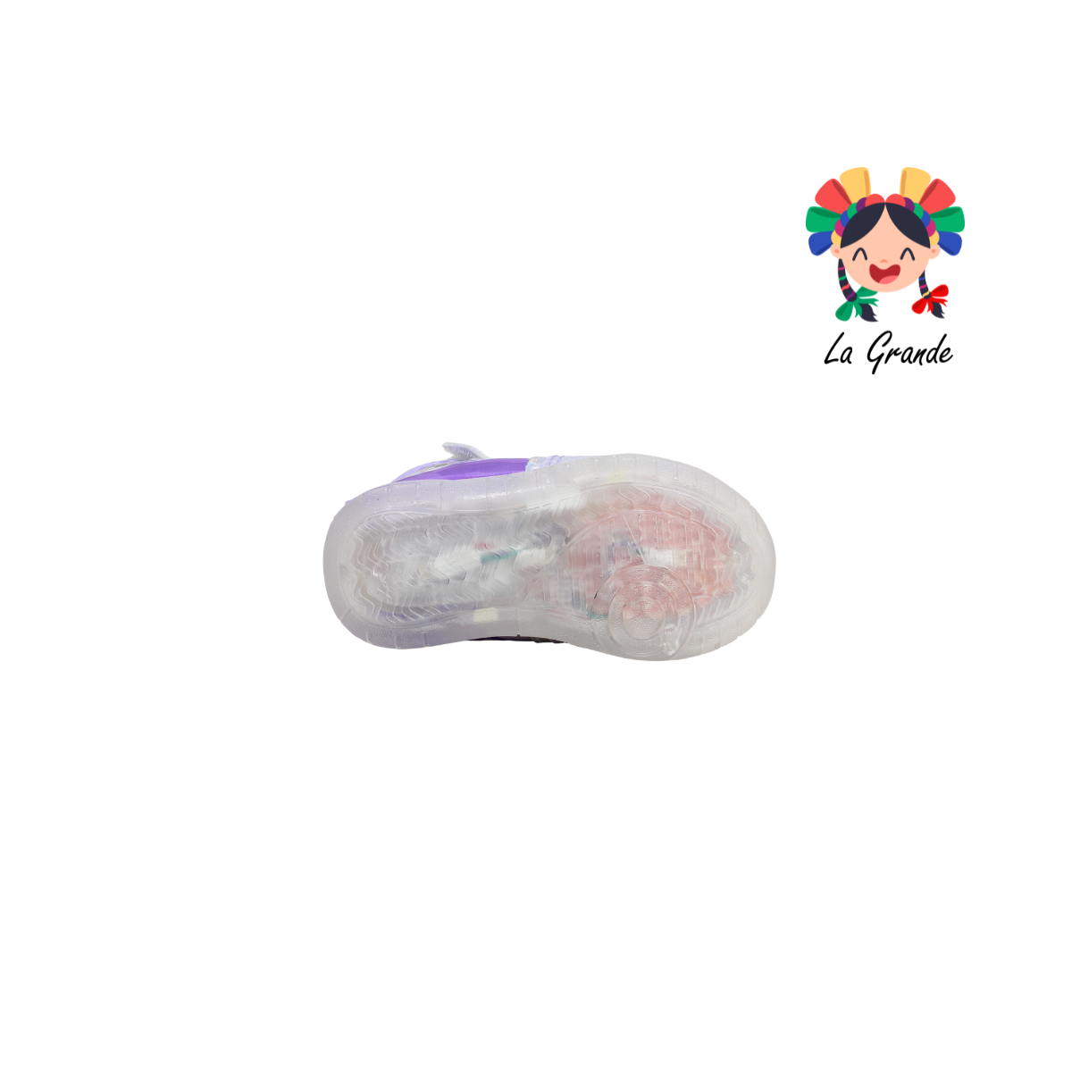 22025 KURUM ROJO ARANDANO Lila Cielo Tenis Casual con Luces Recargables para Bebé