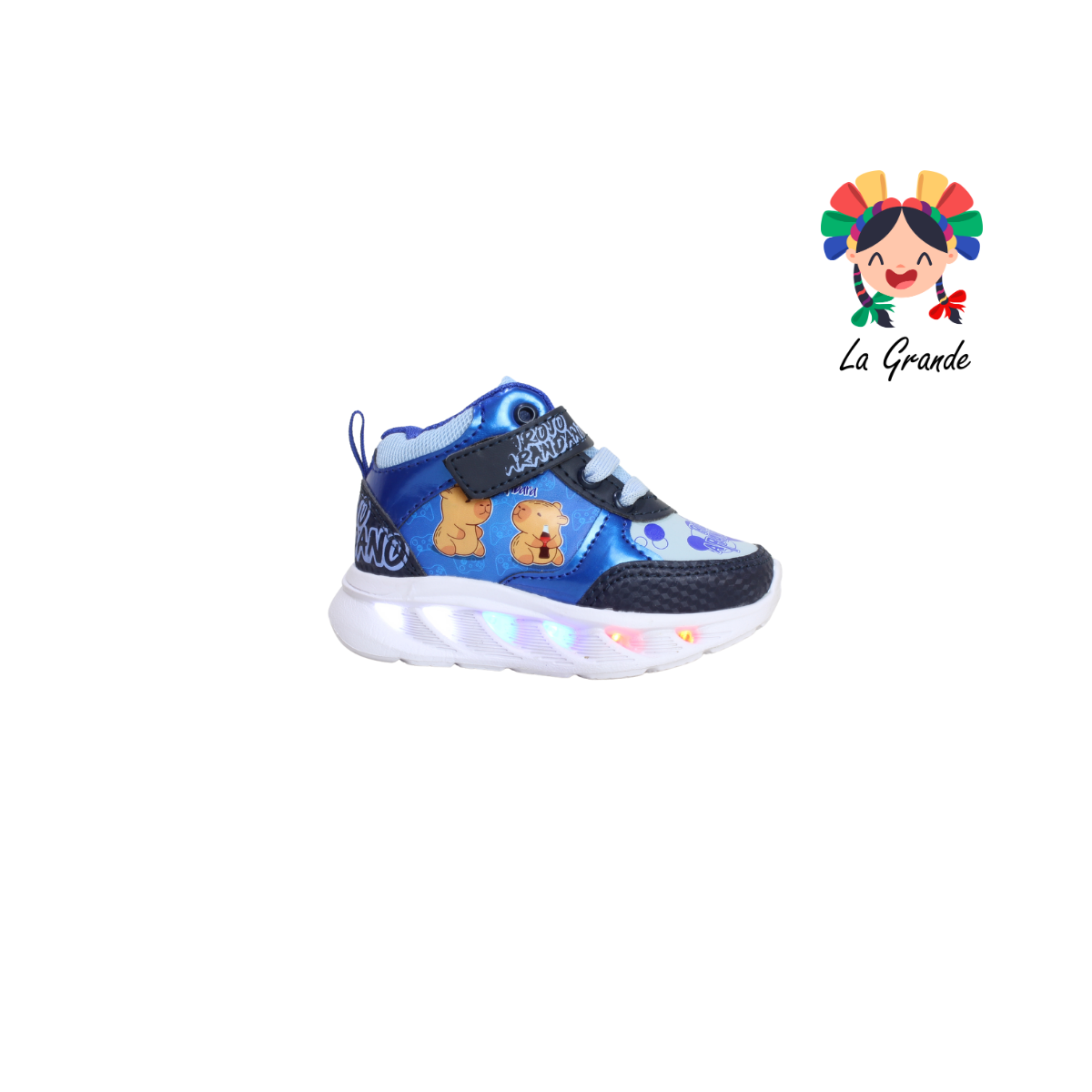 22030 CAPI ROJO ARANDANO Mno Cielo Rey Tenis Casual con Luces Recargables para Bebé