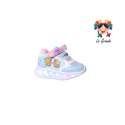 22029 CAPIBARA ROJO ARANDANO Cielo Rosa Tenis Casual con Luces para Bebé