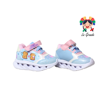 22029 CAPIBARA ROJO ARANDANO Cielo Rosa Tenis Casual con Luces para Bebé