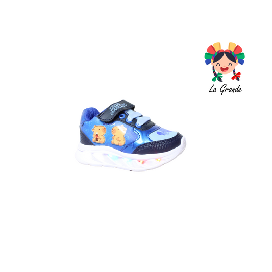 22029 CAPIBARA ROJO ARANDANO Mno Cielo Rey Tenis Casual con Luces para Bebé