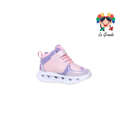 22030 KOALA ROJO ARANDANO Lila Rosa Tenis Casual con Luces para Bebé
