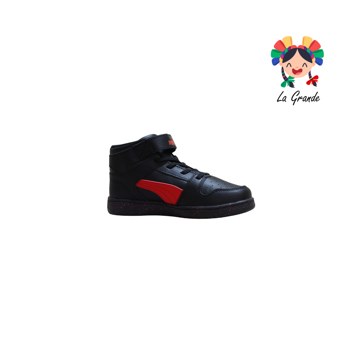ELEVATED PM Negro Rojo Sintético Tenis Importado Original para Niño y Niña