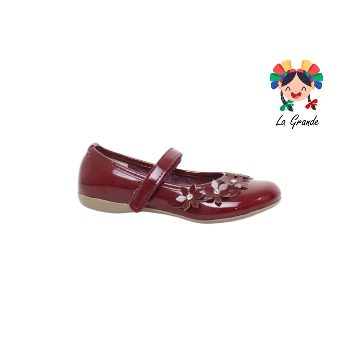 22247 TROPICANA Rojo Cereza Charol Zapato Casual para Niña