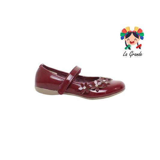 22247 TROPICANA Rojo Cereza Charol Zapato Casual para Niña