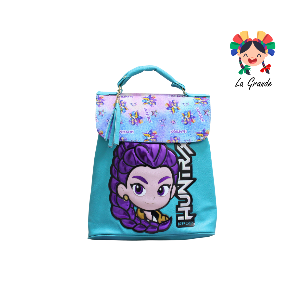 018 Guerrera LUCCIANA Mochila Casual Cuadrada En Color Vde/Agua Para Niña y Dama