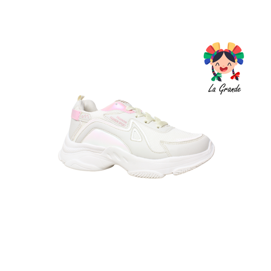 301 H-GROSS Latte Rosa Tenis Deportivo para Dama