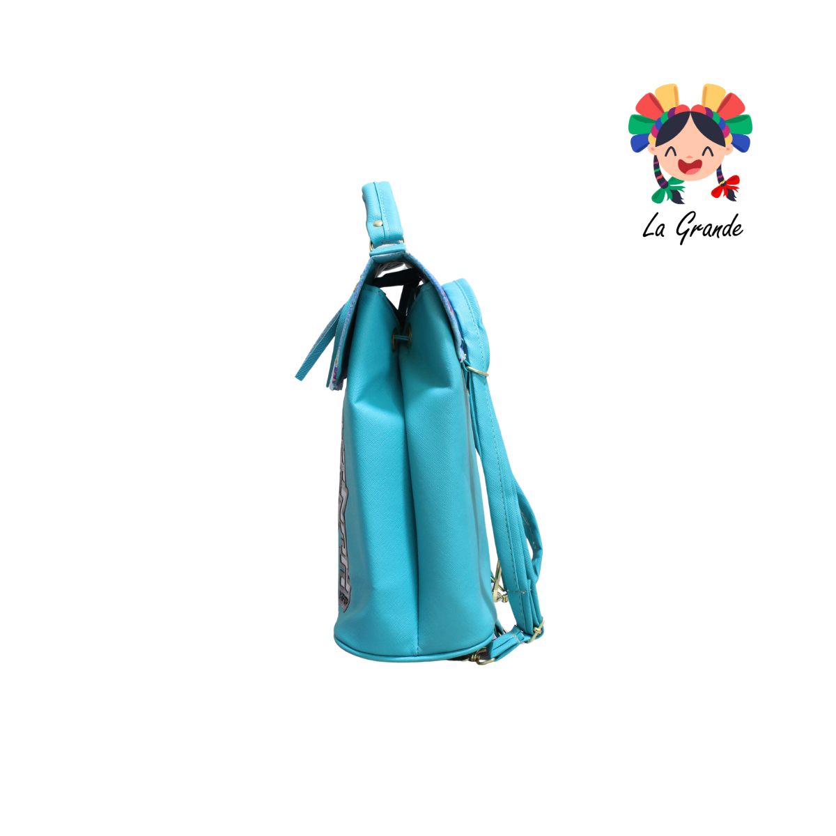 018 Guerrera LUCCIANA Mochila Casual Cuadrada En Color Vde/Agua Para Niña y Dama