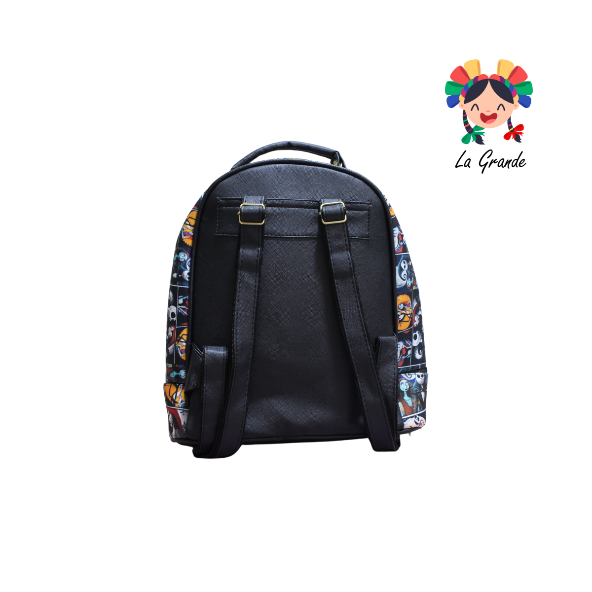 016 Pareja LUCCIANA Mochila Casual En Color Ngo/Bco/Vde Para Dama