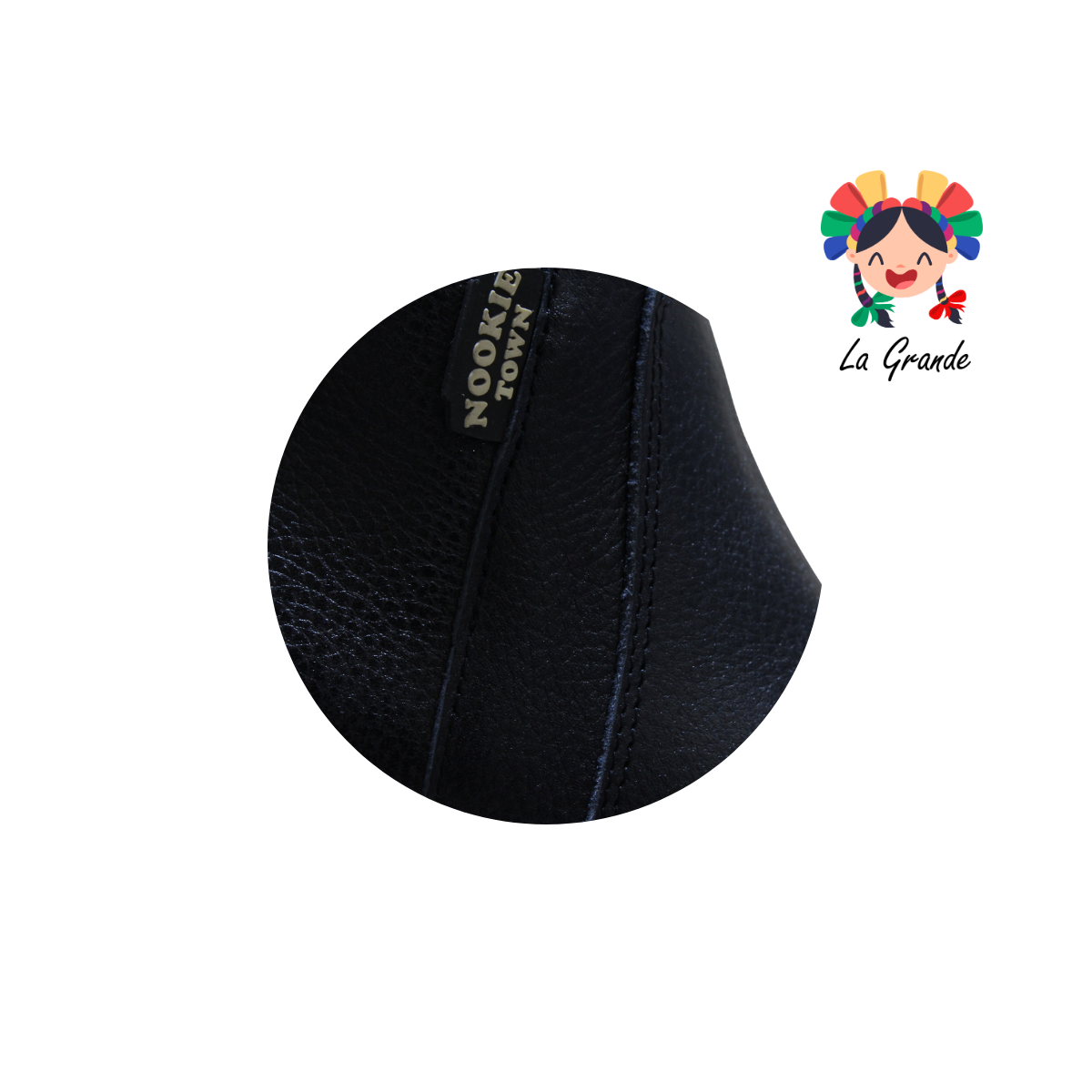 722 NOOKIE TOWN Negro Flother Piel Bota tipo Vaquera para Caballero