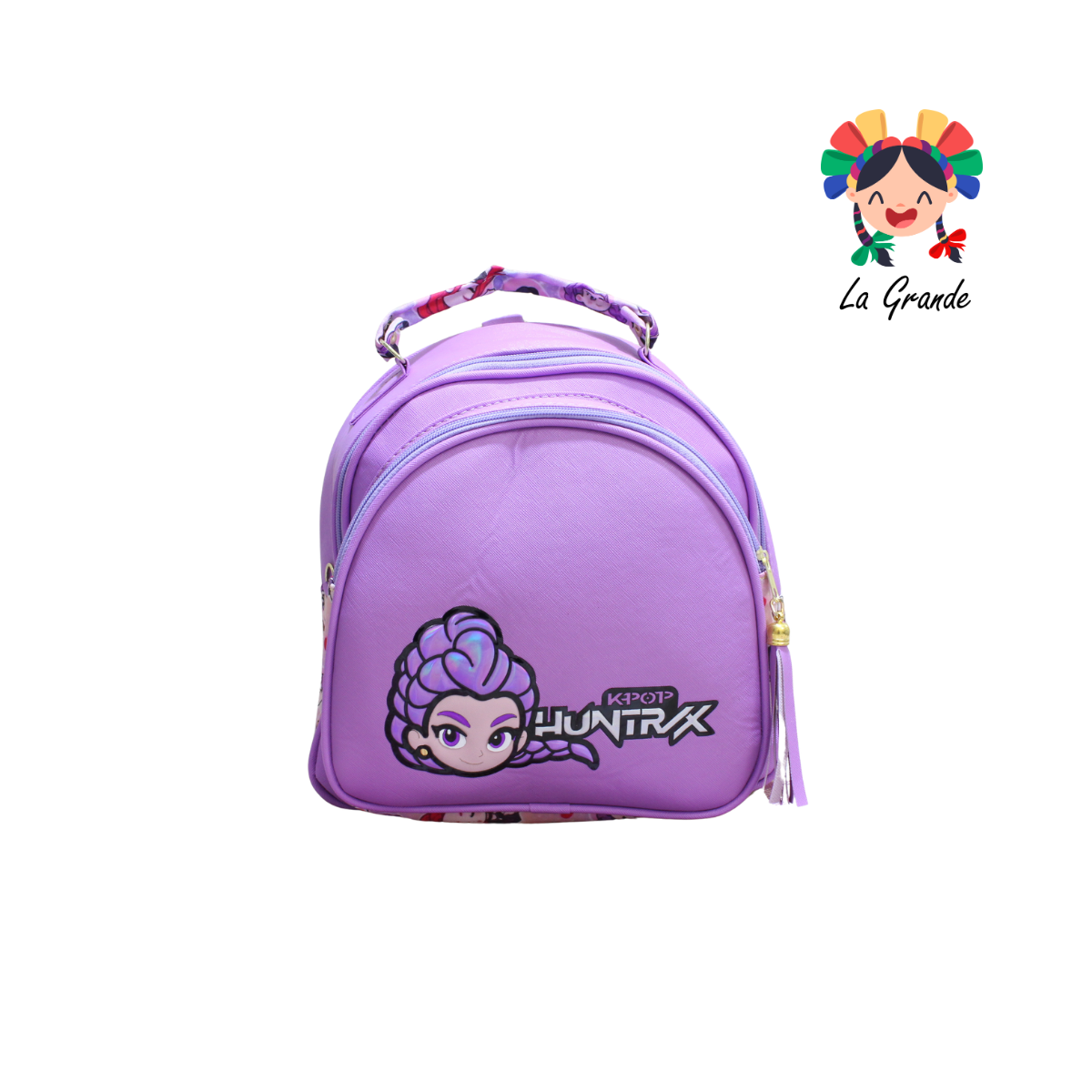 037 Guerreras LUCCIANA Mochila Casual Animada En Color Mdo/Lila para Niña y Dama