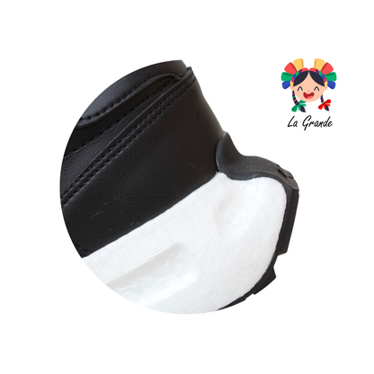 5025 APOORT Negro Blanco Piel Tenis Deportivo para Dama, Joven y Caballero